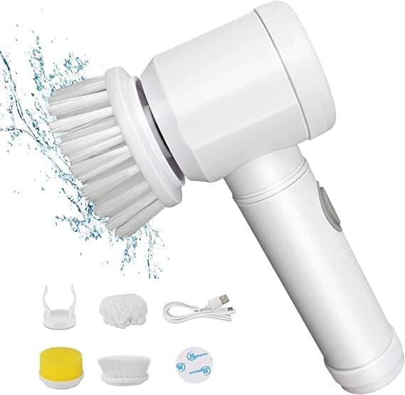 Electric Cleaning Brush, Electric Rotary Cleaning Brush with 3 Brush Heads Insulator Polisher Bathroom Shower Tub Kitchen Stove Floor Car Secondary image