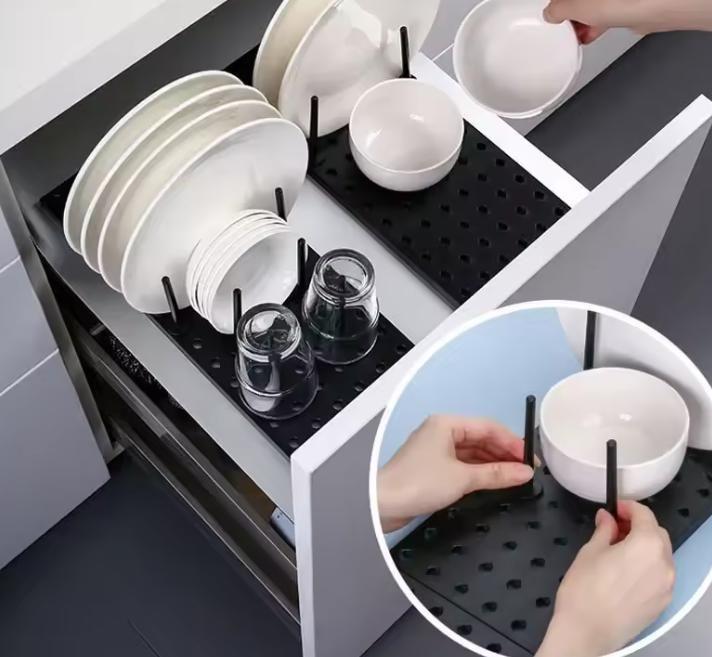 Drain Shelf Dish Drying Rack Kitchen Drawer Organizer Main image