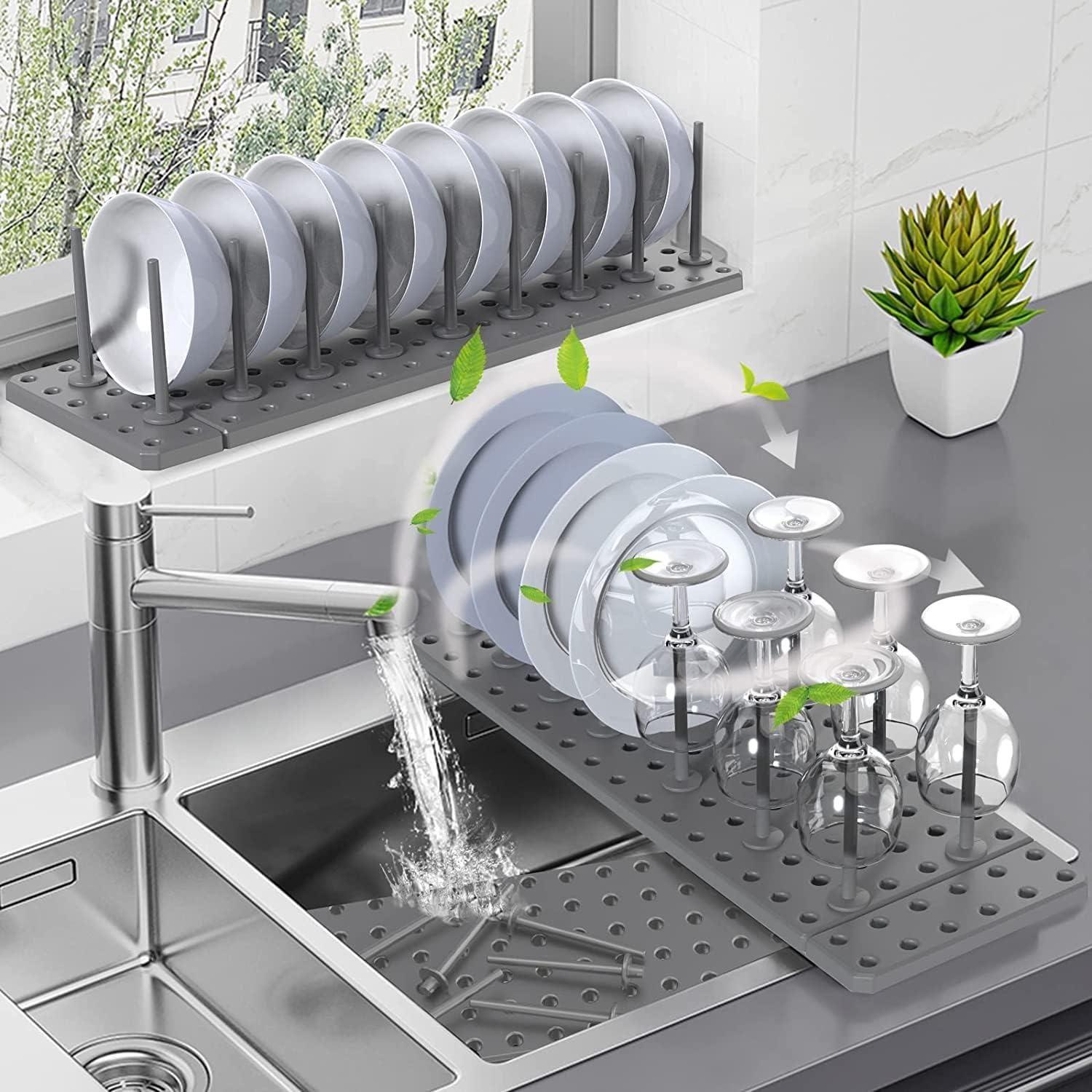 Drain Shelf Dish Drying Rack Kitchen Drawer Organizer Secondary image
