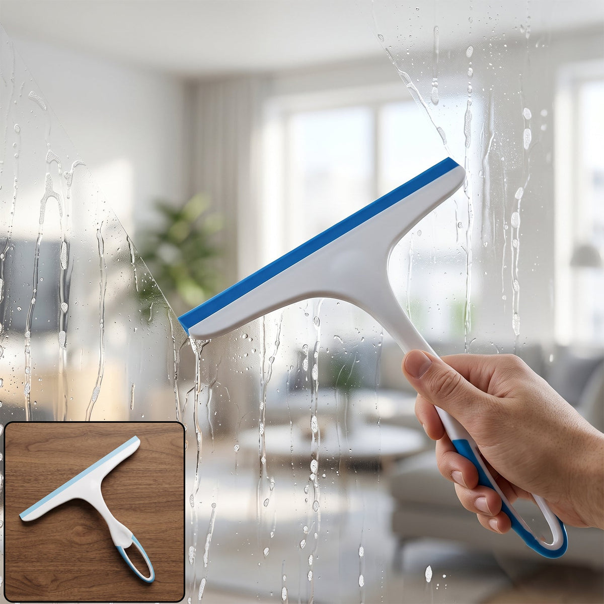 Plastic kitchen and shower squeegee wiper clean product image without SKU Main image