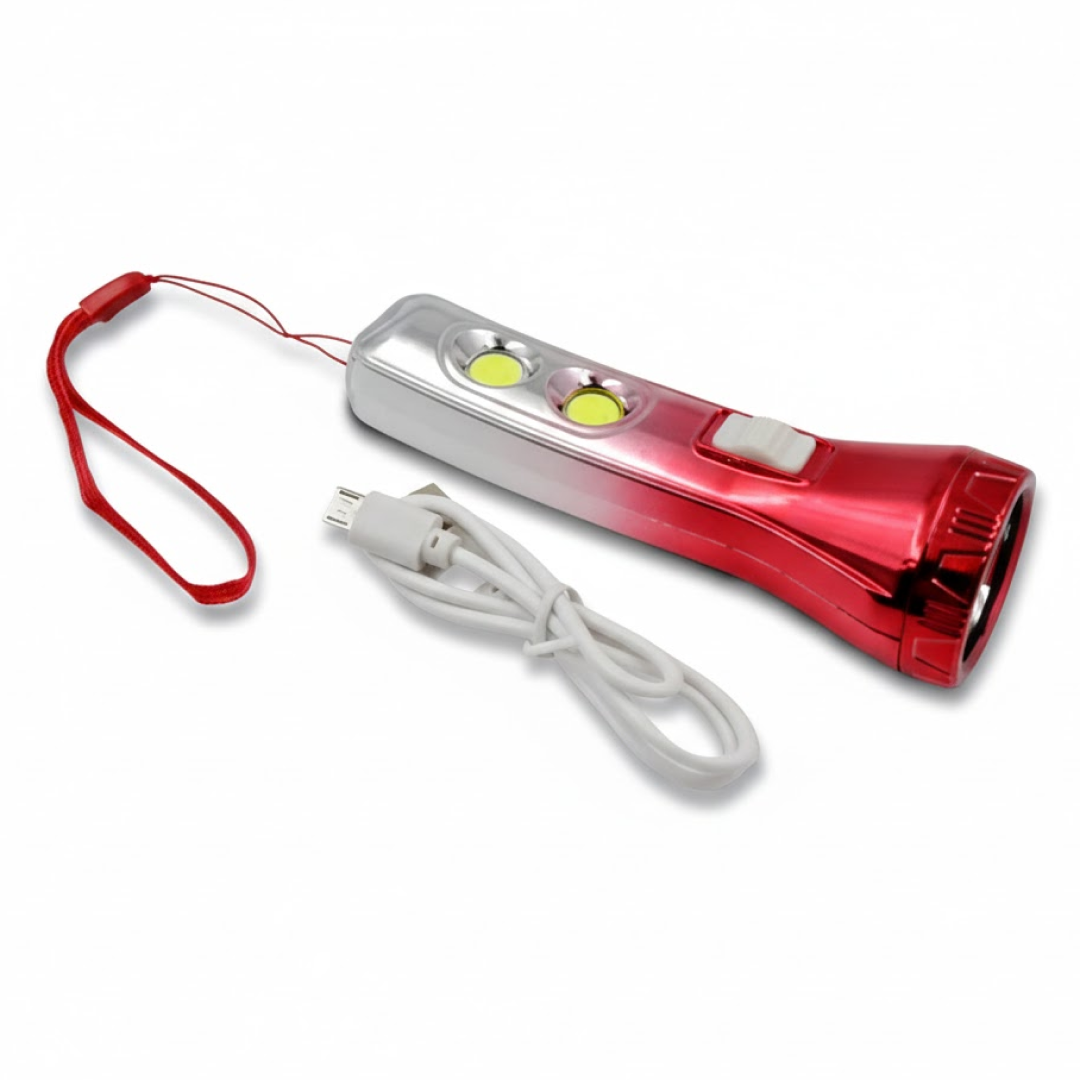 Compact multi-functional LED torchlight with a sleek black finish. Main image