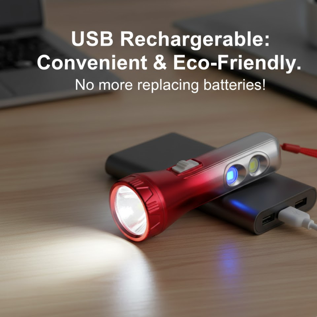 LED Torchlight – USB Rechargeable & Multi-functional | Secondary image