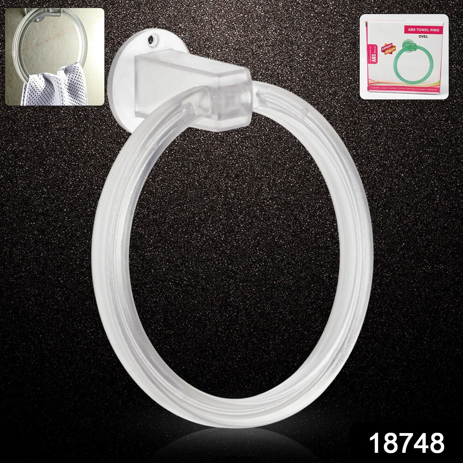 ABS Towel Ring – Unbreakable Wall Mounted Holder | BathNova Secondary image