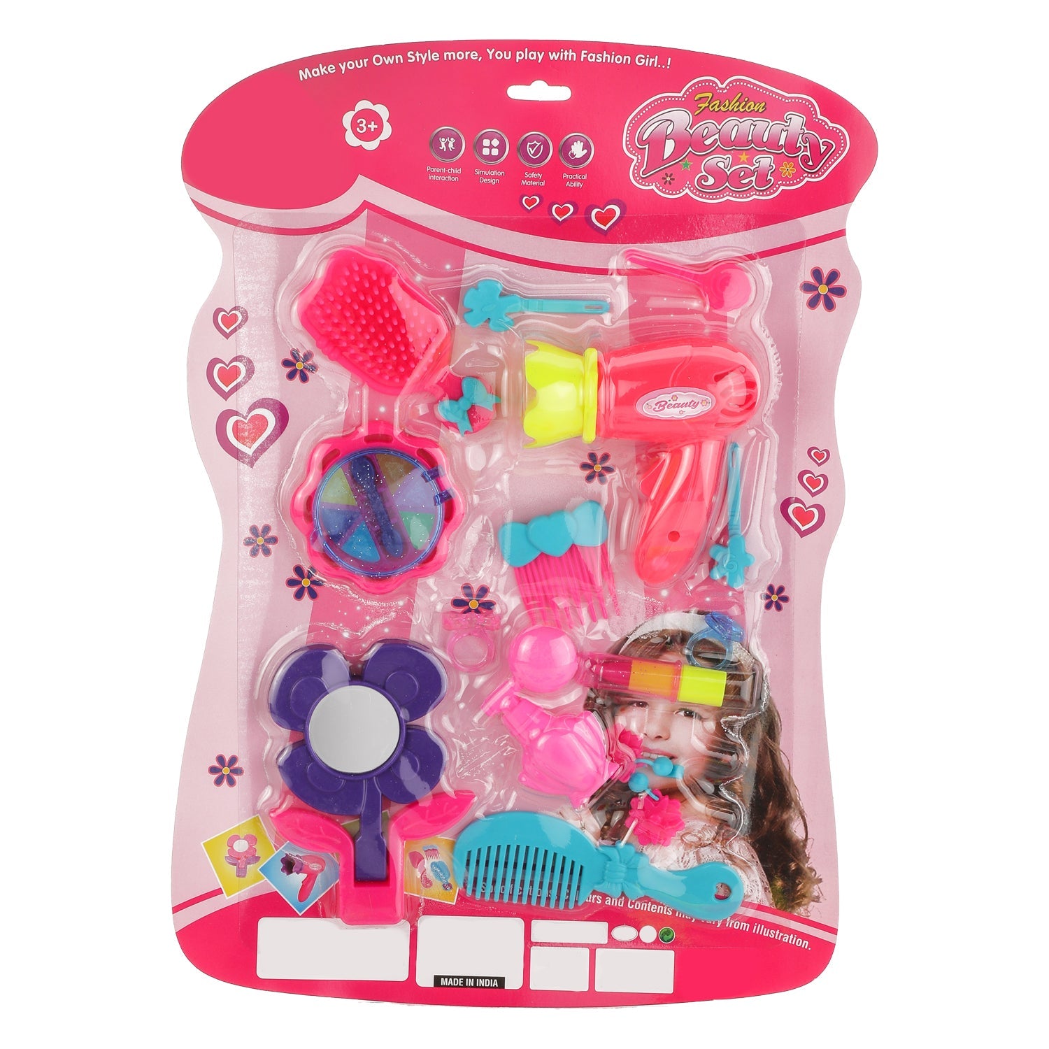 Kids Makeup Vanity Toy – Multicolour Pretend Play Beauty Suitcase | Aditi Secondary image