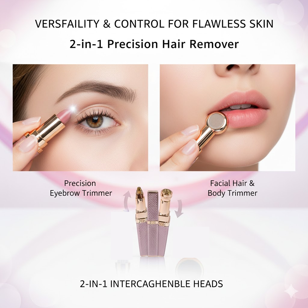 2-in-1 Eyebrow Razor – Rechargeable, Painless Hair Shaver with LED Light Secondary image