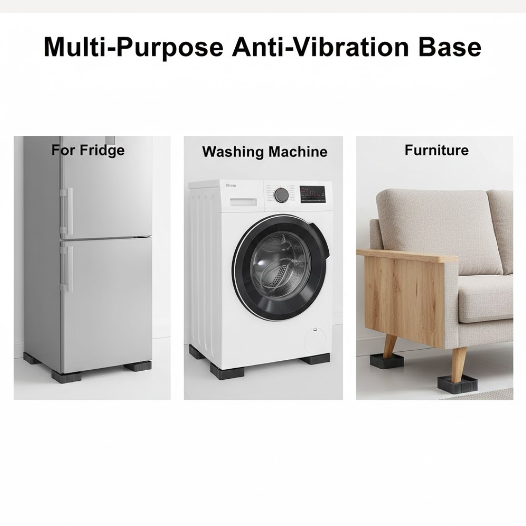 Refrigerator Base Stand – 4-Piece Anti-Vibration Pads | Storenzo Secondary image