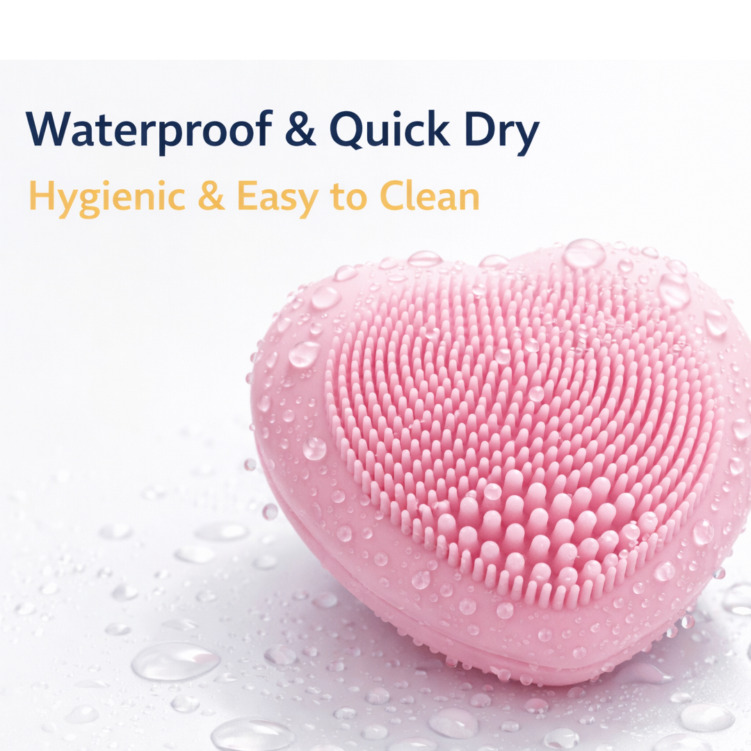 Silicone Face Wash Brush – Heart-Shaped Deep Cleansing | Glimmerly Secondary image