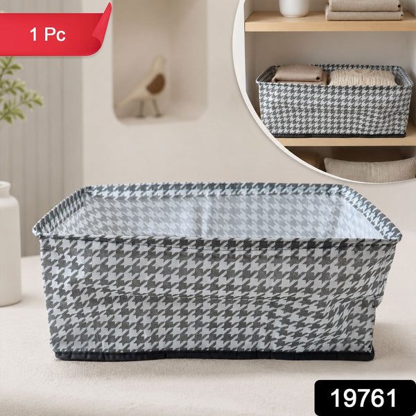Fabric storage basket pack showcasing collapsible design