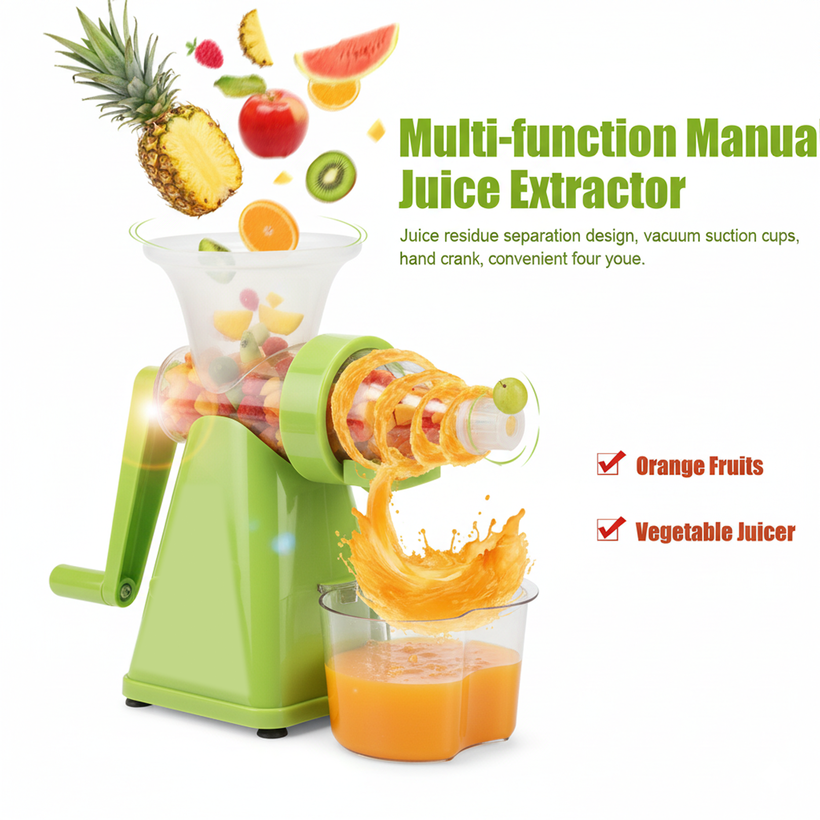 Manual Plastic Juicer – Easy, Compact & Durable for Fresh Juices Secondary image