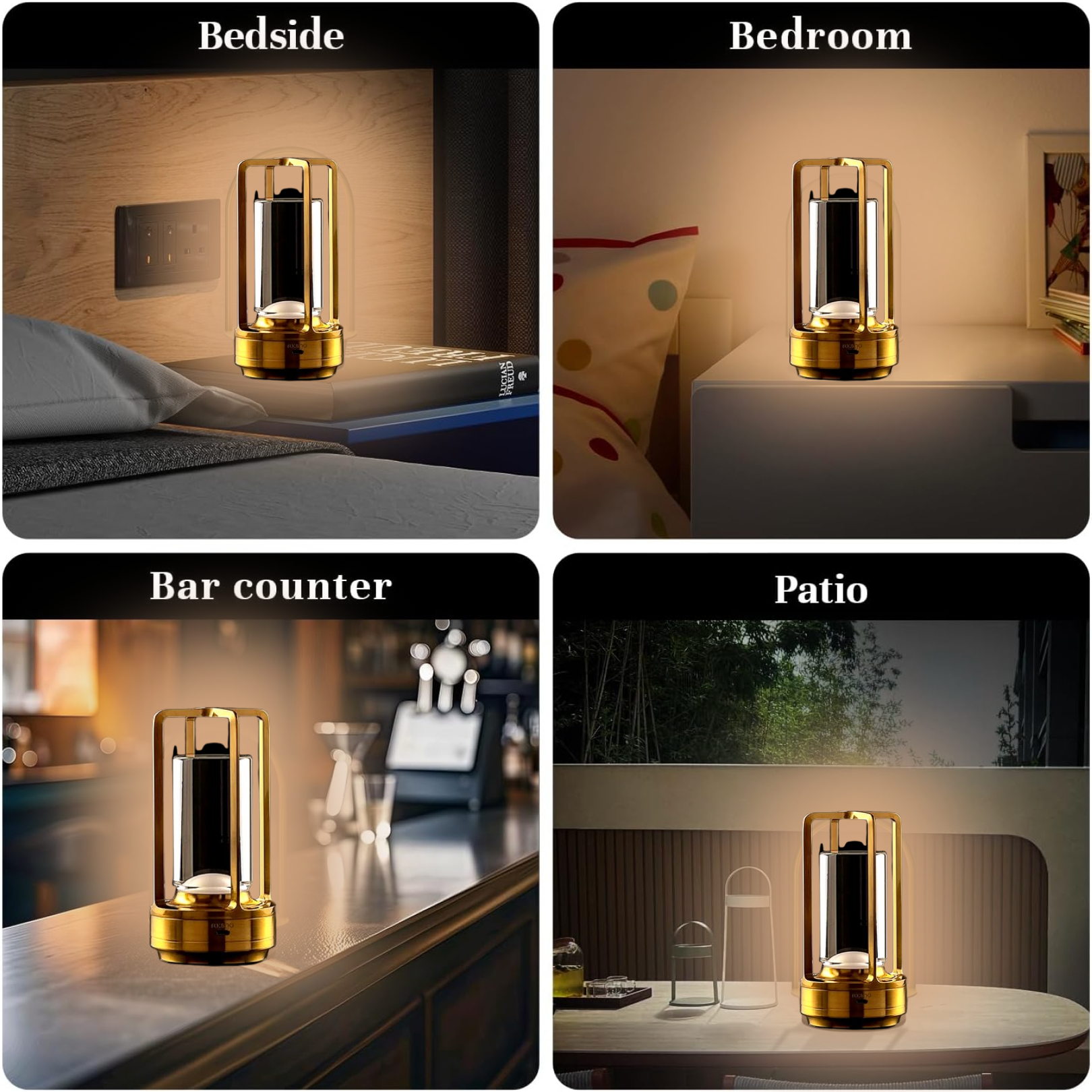 Crystal Table Lamp – 3-Color Rechargeable LED Light | Indo Glow Secondary image