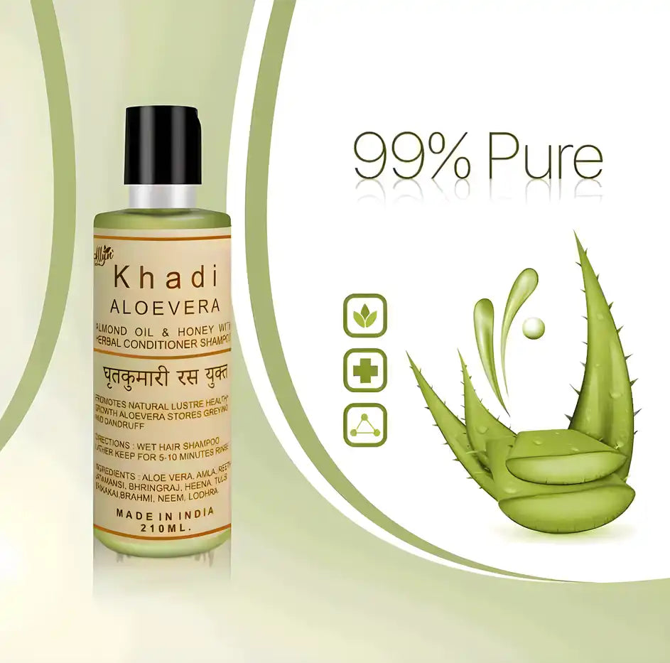Khadi Herbal Alovera Shampoo With Conditioner Secondary image
