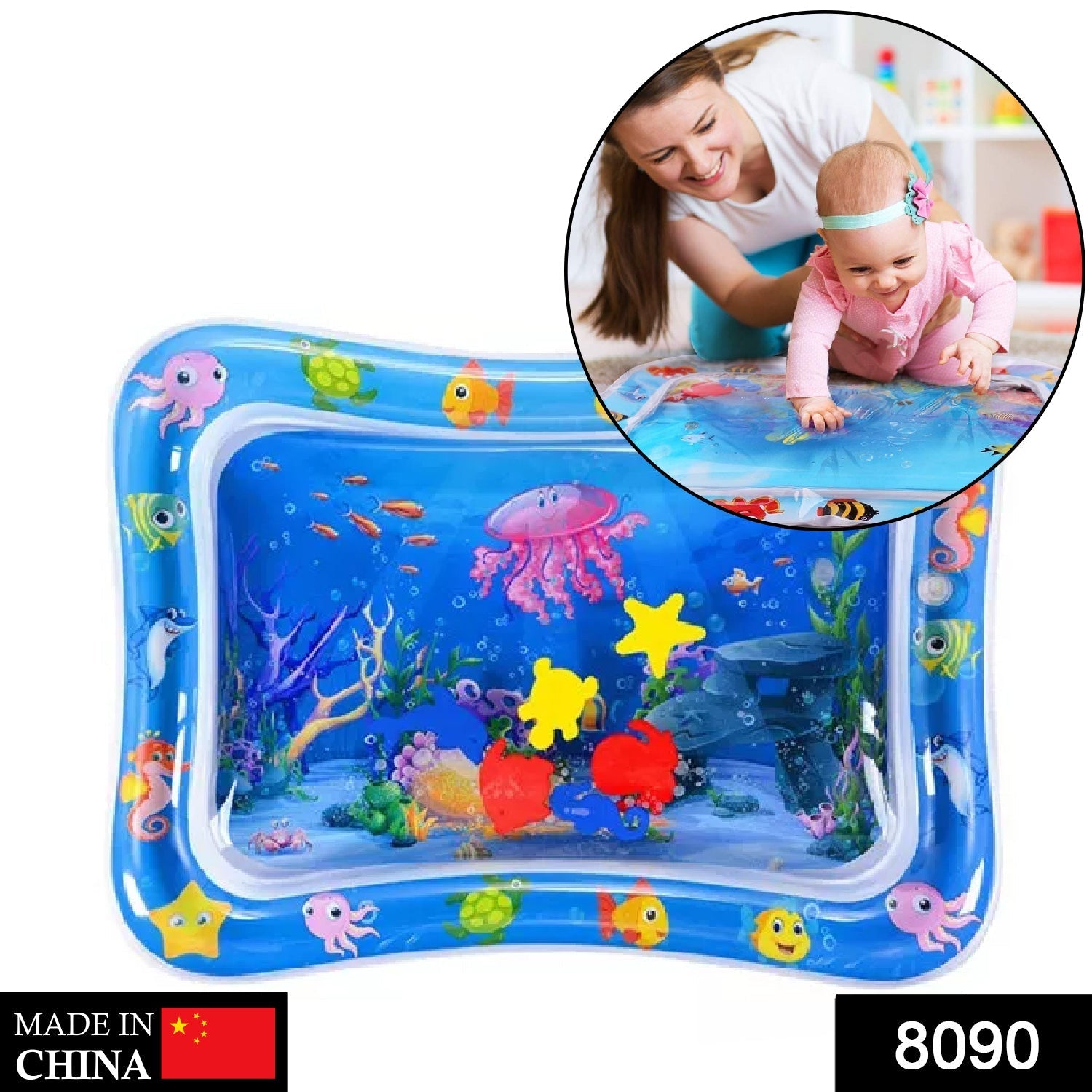 Baby Water Mat – Inflatable Tummy Time Play Mat | Little Learners Secondary image