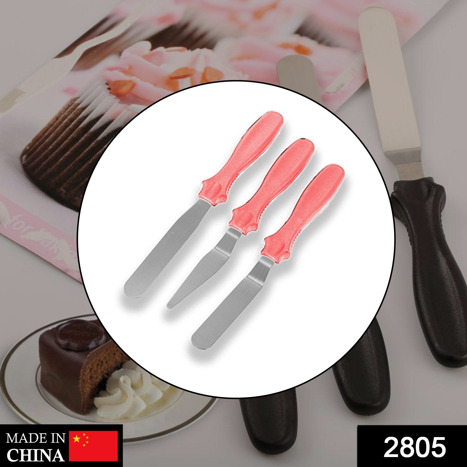 Cake Icing Spatula Set – Stainless Steel Pallet Knives | Indo Glow Secondary image
