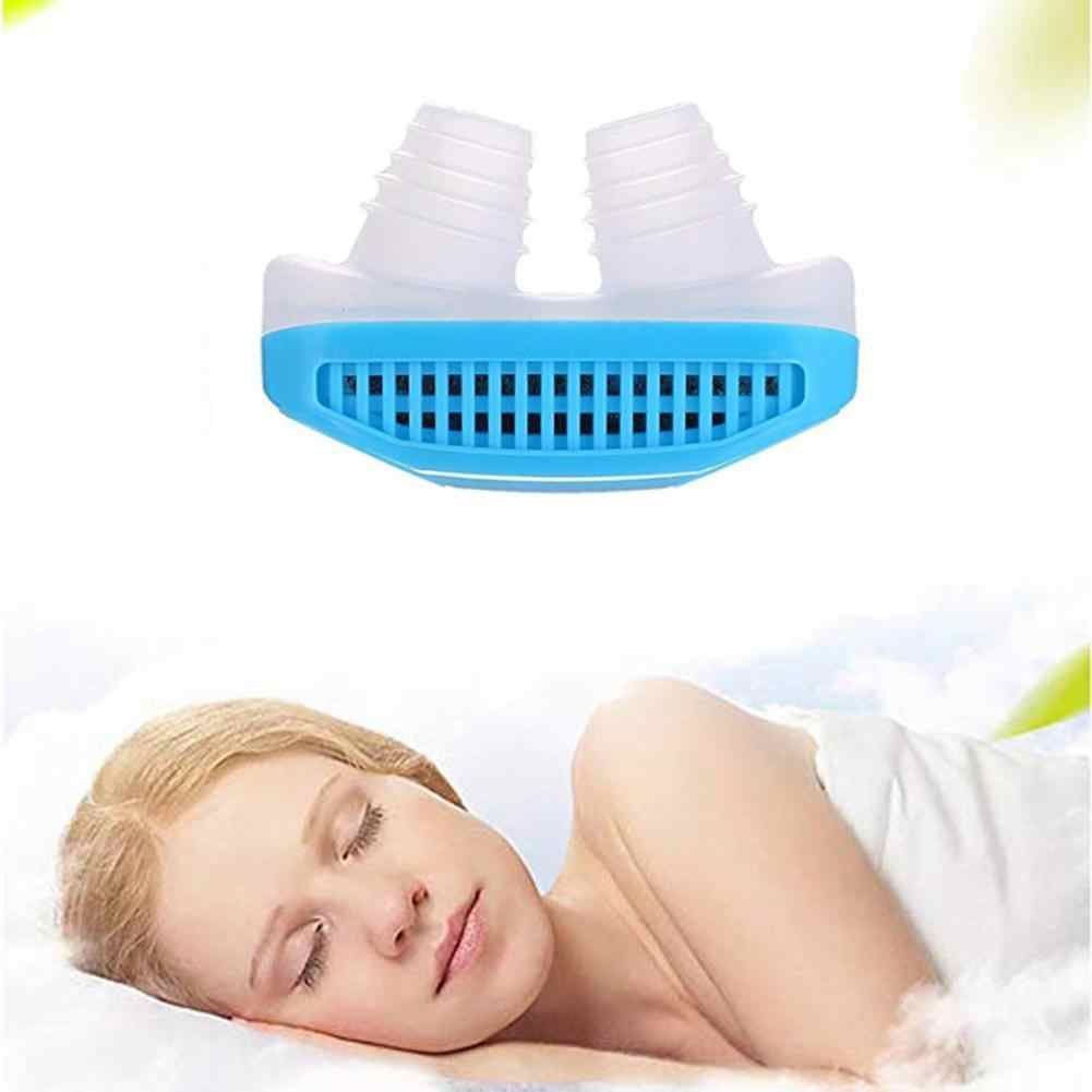 2-in-1 Anti-Snoring Nose Clip with air purification, shown from the front. Main image