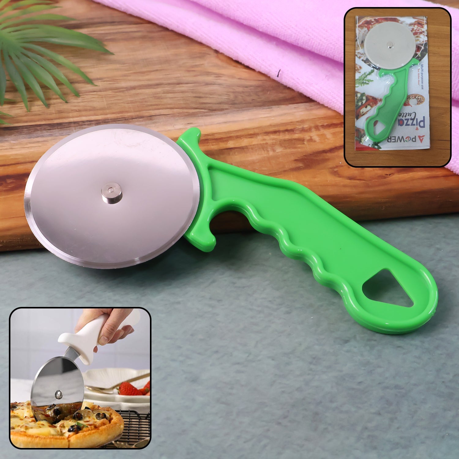 Pizza Cutter – Stainless Steel Wheel & Ergonomic Grip | Quickslice Secondary image