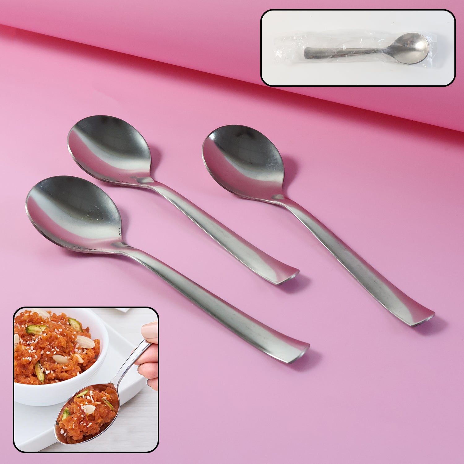 Dining Spoons Set of 3 – Rust-Resistant & Easy to Clean Secondary image