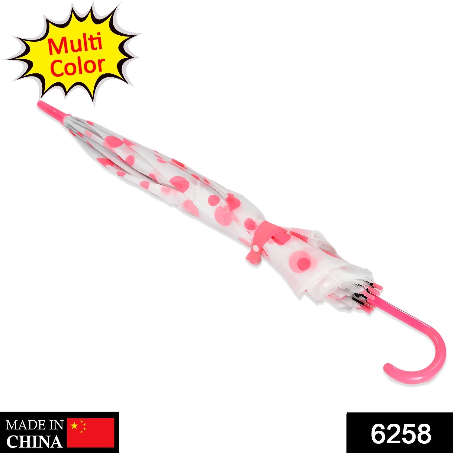 Dot Printed Umbrella Automatic Windproof for Monsoon Secondary image