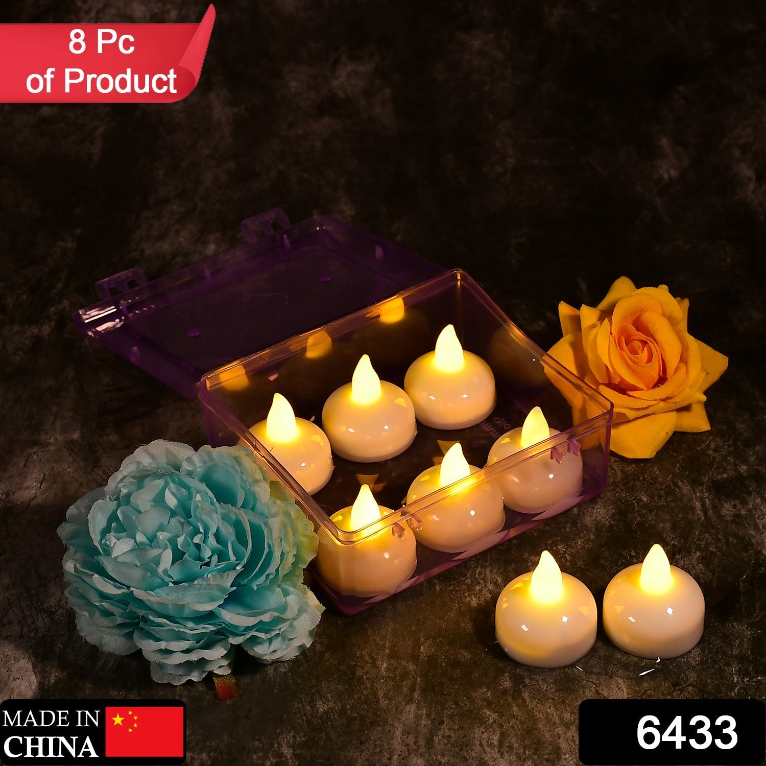 Flameless Floating Candles – Battery Operated Set of 8 | Giftoiza Secondary image