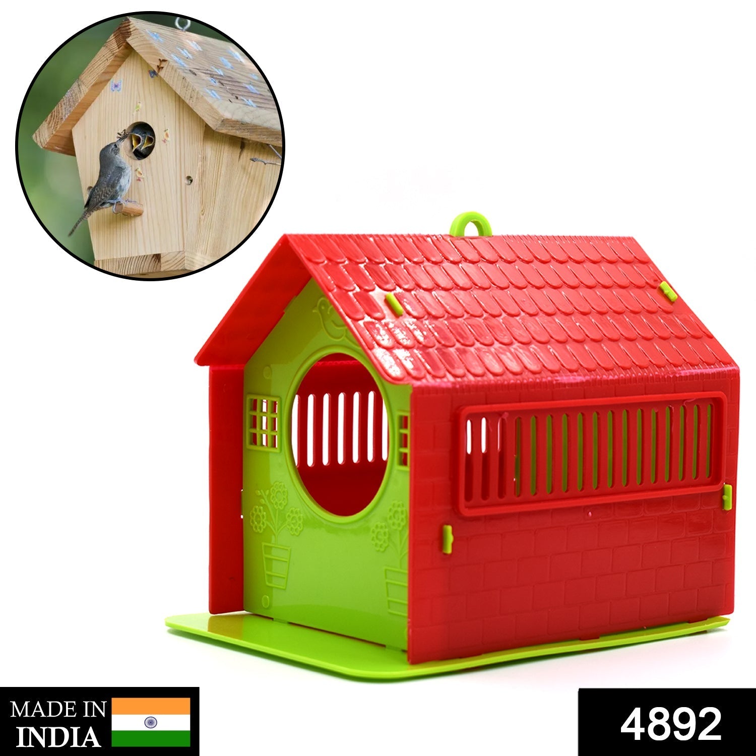 Wooden Bird House for Small Garden Birds & Sparrows | Garden Vera Secondary image