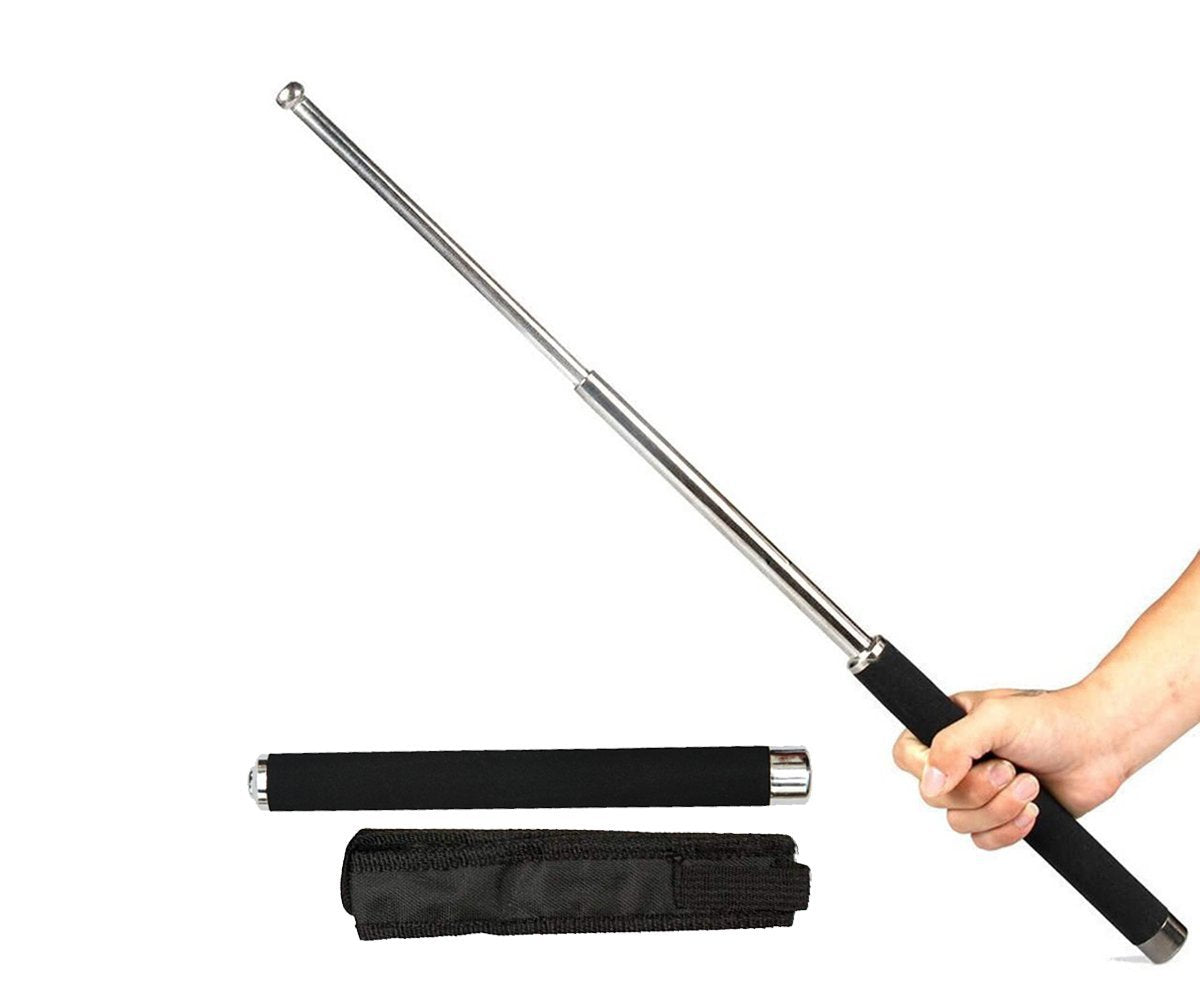 Fully extended collapsible self-defense stick for personal safety. Main image
