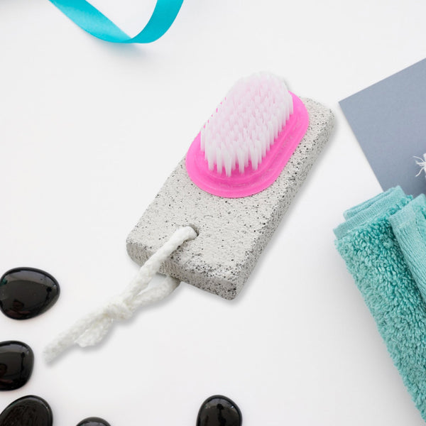 Ergonomic handle of the pumice stone foot scrubber, designed for comfortable grip.