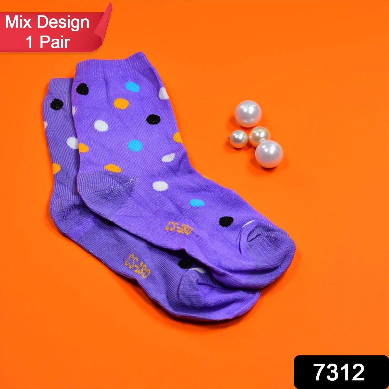 Printed Socks for Women – Trendy & Colourful Designs | FitFuzion Secondary image