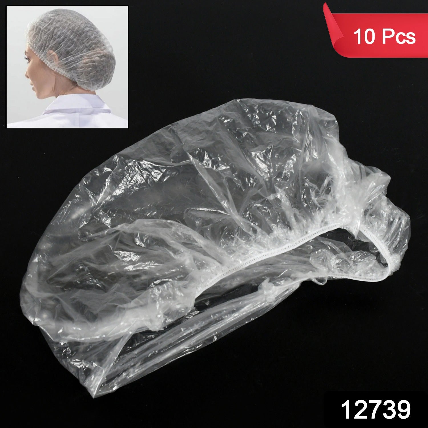 Disposable Shower Caps – Waterproof, 10 Pc Set | Mist & Relax Secondary image