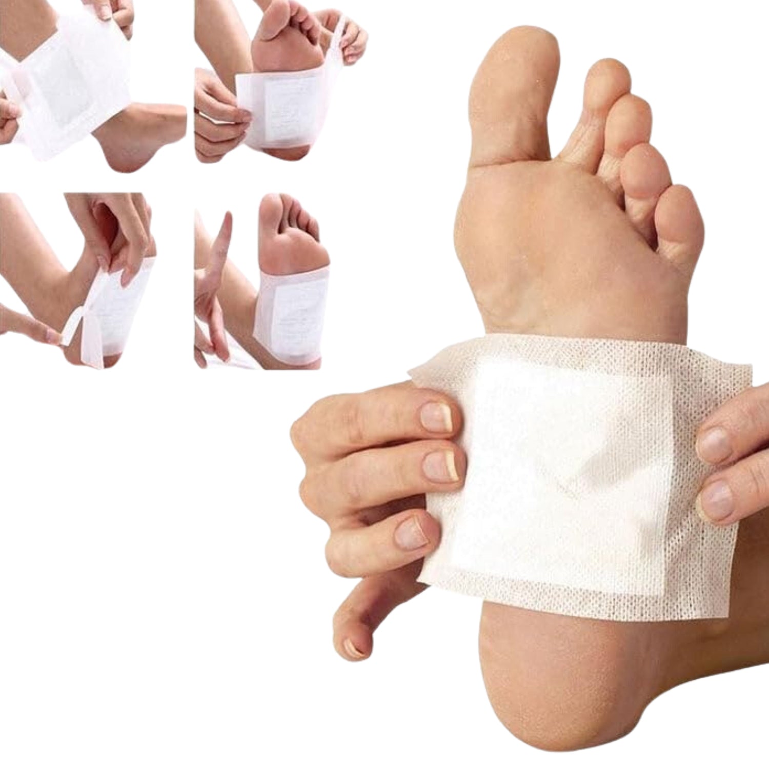 Detox Foot Pads with Ginger & Salt – 10 Pcs | Velvet Wellness Secondary image
