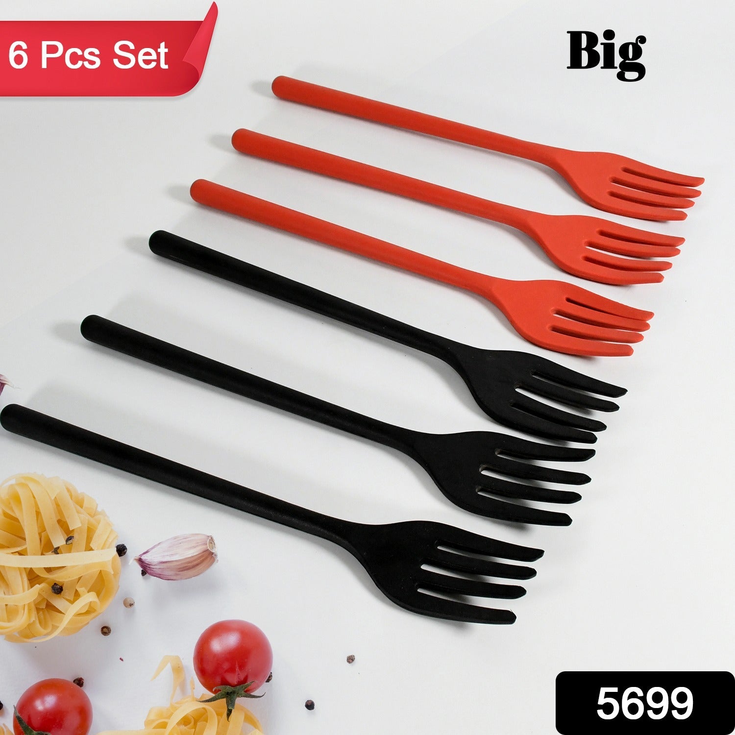Silicone Cooking Forks – Heat-Resistant 6-Pc Set | Indo Glow Secondary image