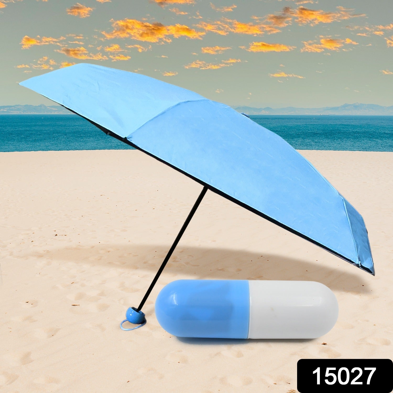 5-Fold Umbrella – Compact & Windproof with Capsule Case | DrizzlePro Secondary image