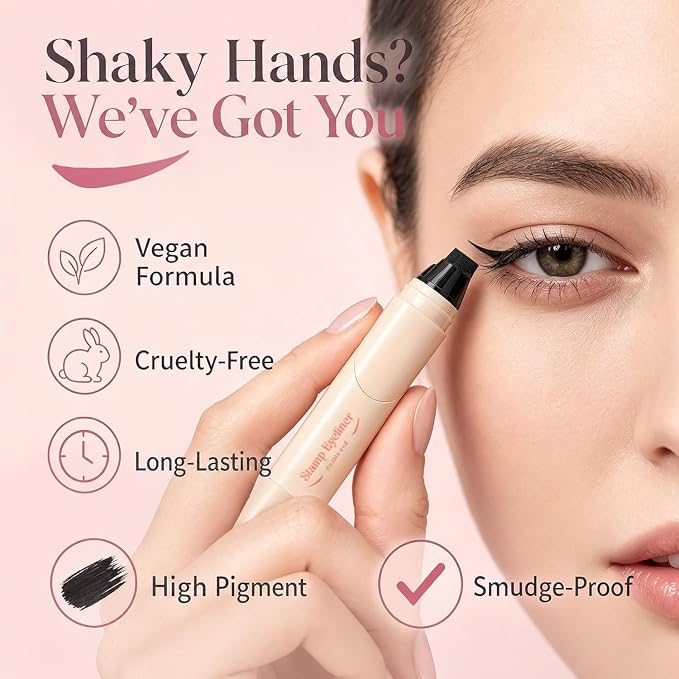 Waterproof Eyeliner Pen Women Winged Eyeliner Stamp Secondary image