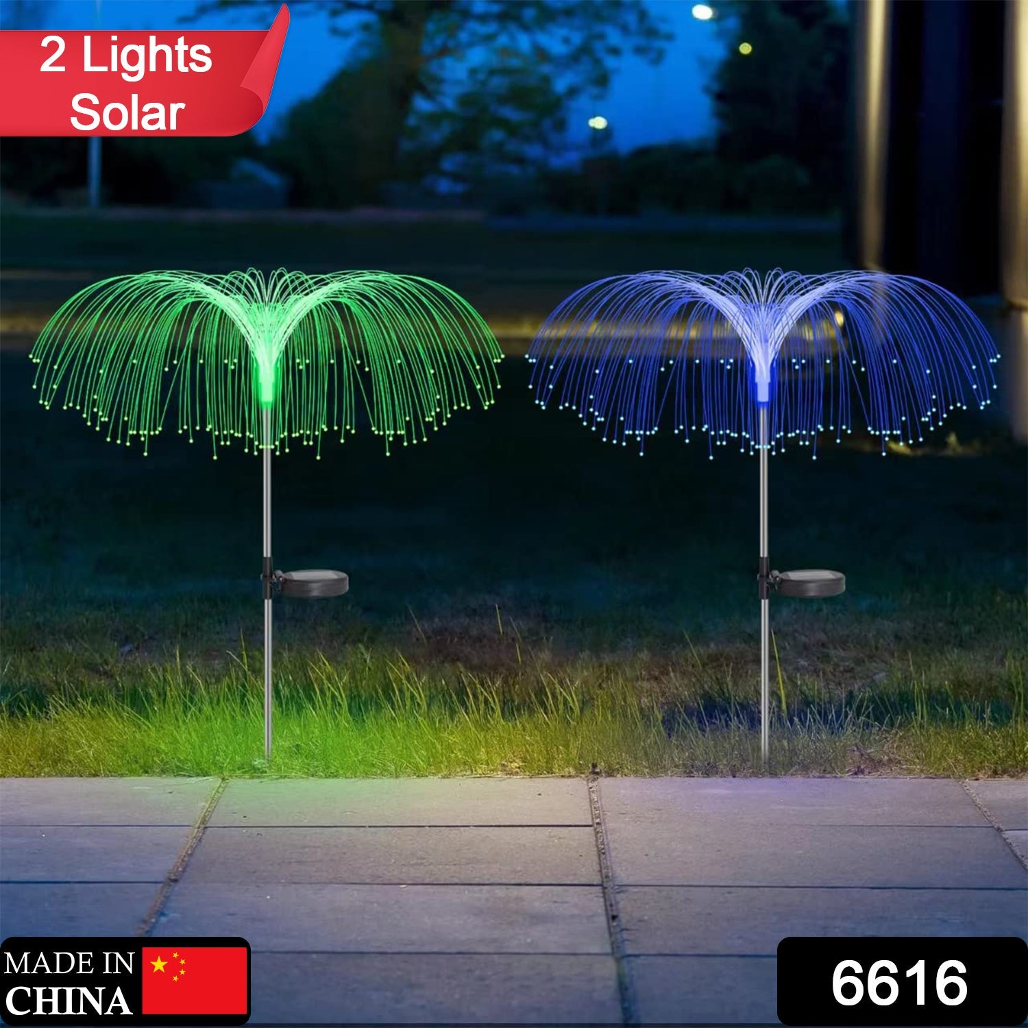 Solar Garden Lights – Waterproof 7-Color Changing Jellyfish Décor Secondary image