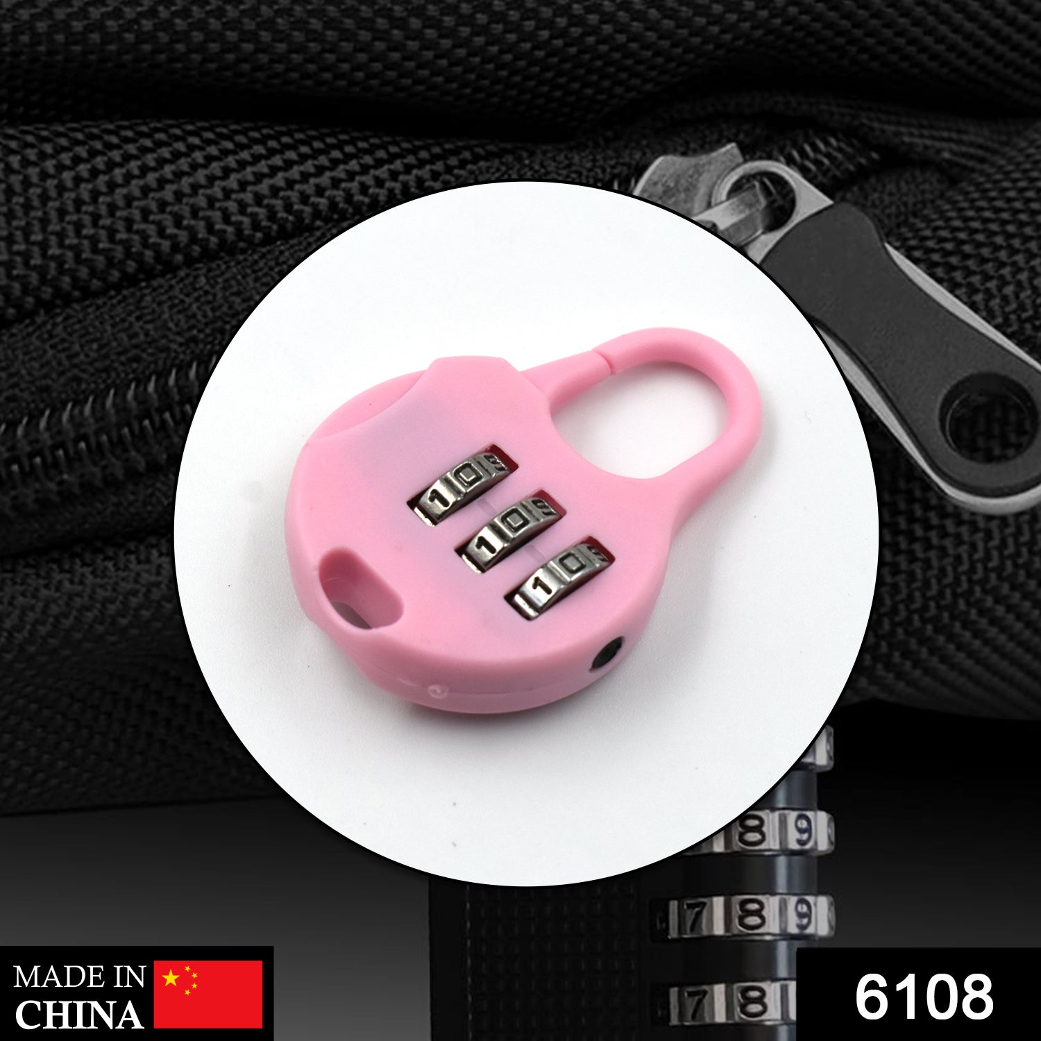 3-Digit Zipper Lock – Secure Your Bags & Luggage | LuggageFort Secondary image