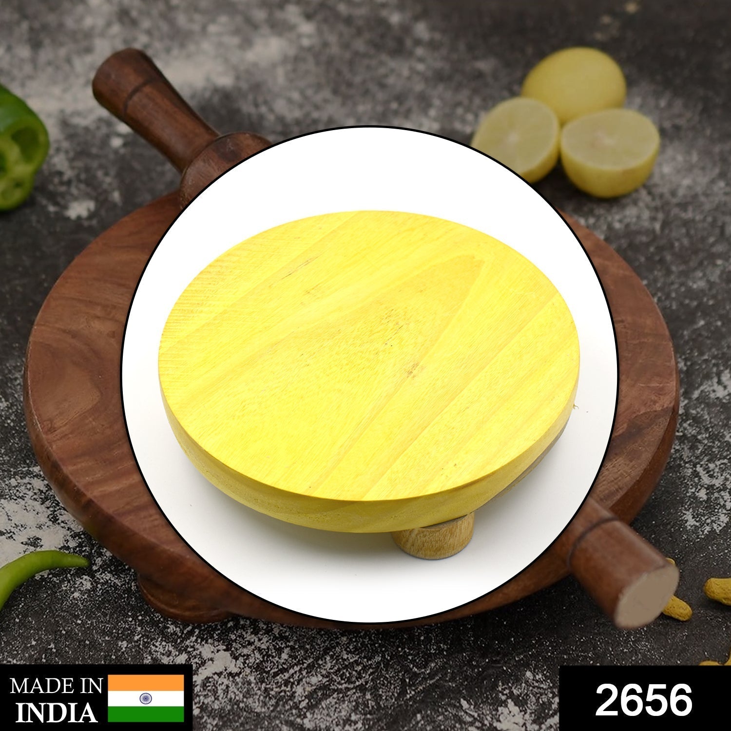 Roti Maker Patala – Wooden Chakla for Perfect Rotis | Styleva Secondary image