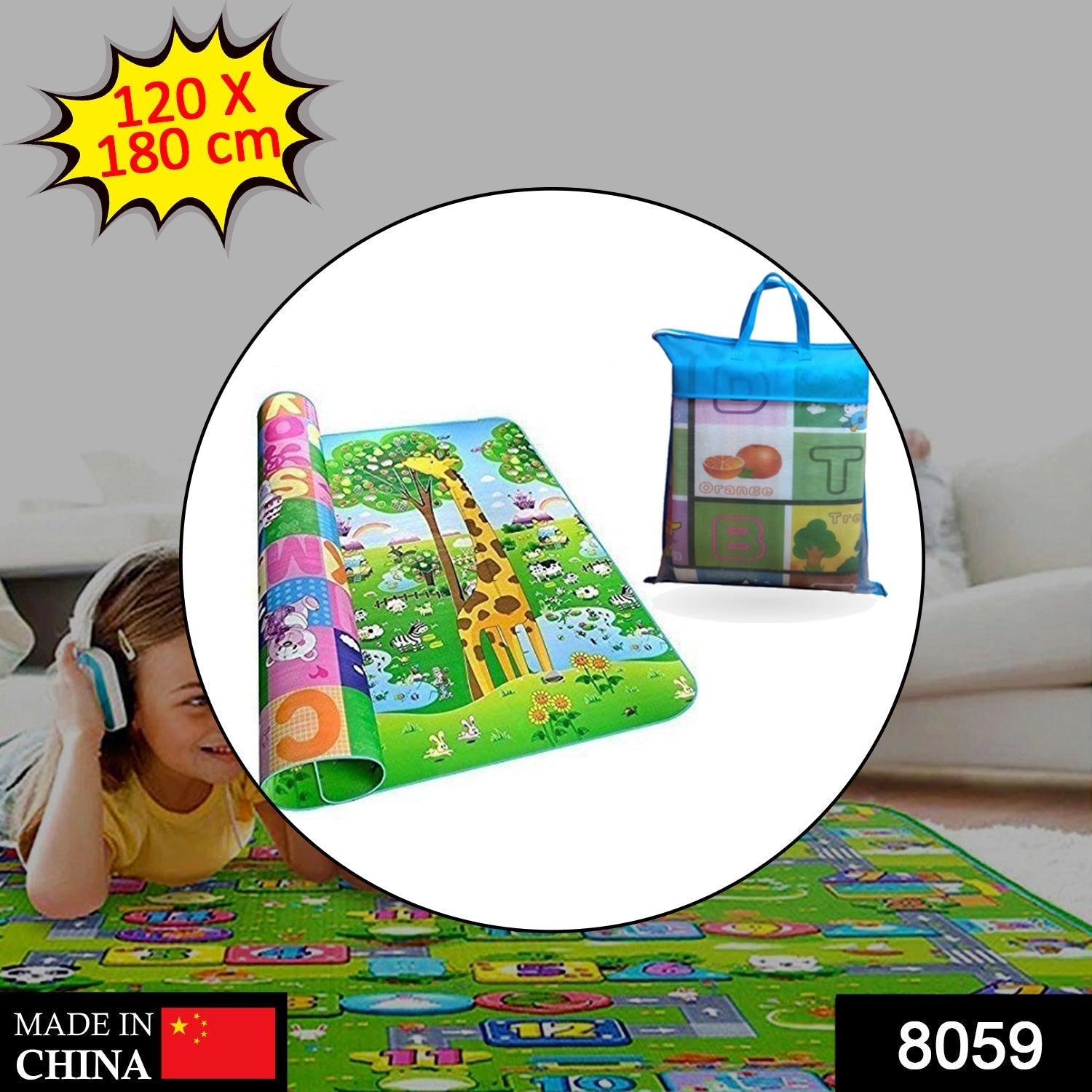 Baby Play Mat – Waterproof Double-Sided 120x180 cm | Mini Bubbles Secondary image
