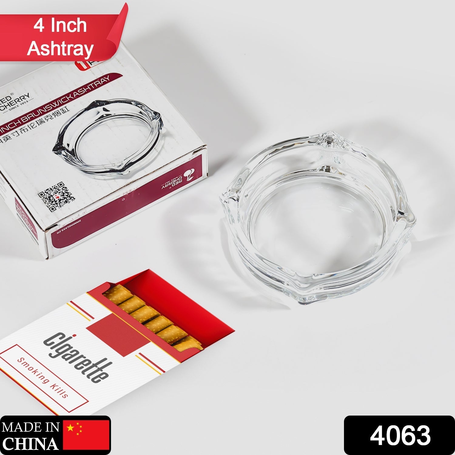 Crystal Glass Ashtray – Elegant Round Design for Home & Office | Styleva Secondary image