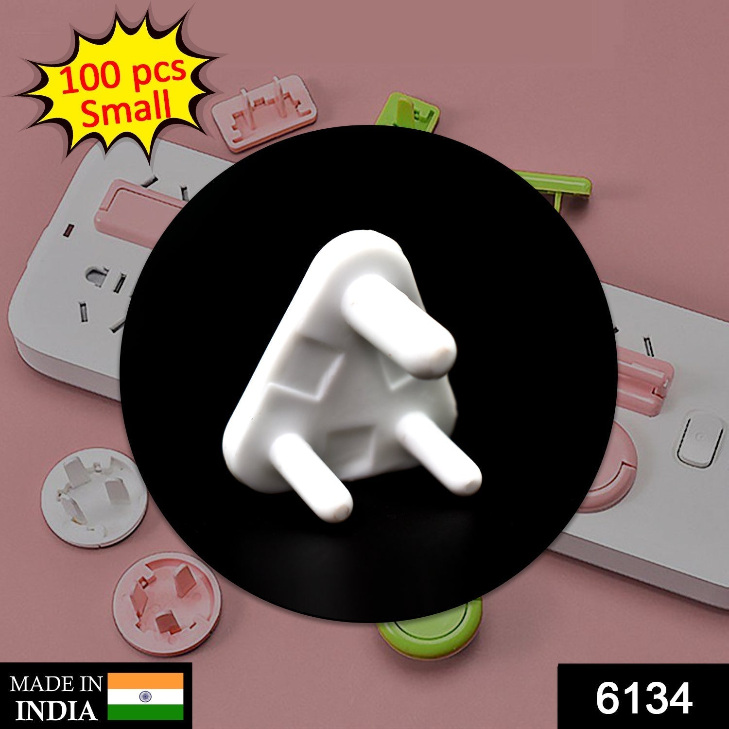 Baby Socket Covers – 100-Pc Child Safety Outlet Plugs | Velvet Wheels Secondary image