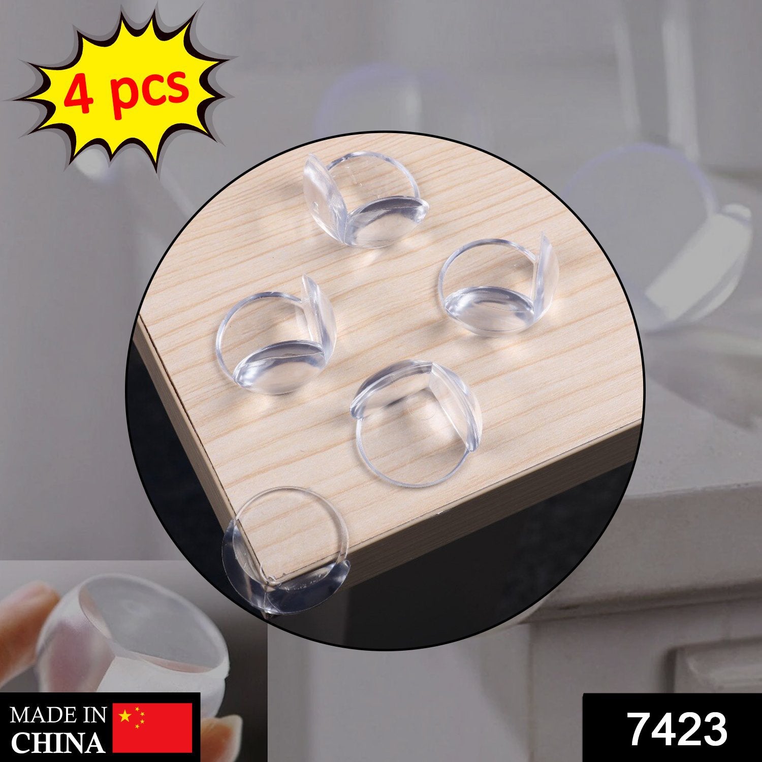 Clear Corner Guards – Strong Adhesive, 4-Pack | Velva Baby Secondary image