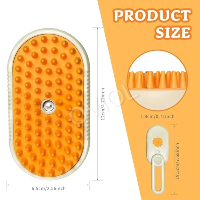 3 in 1 Pet Steam Grooming Brush for Cats and Dogs, Hair Removal and Grooming Brush, 1 Pc