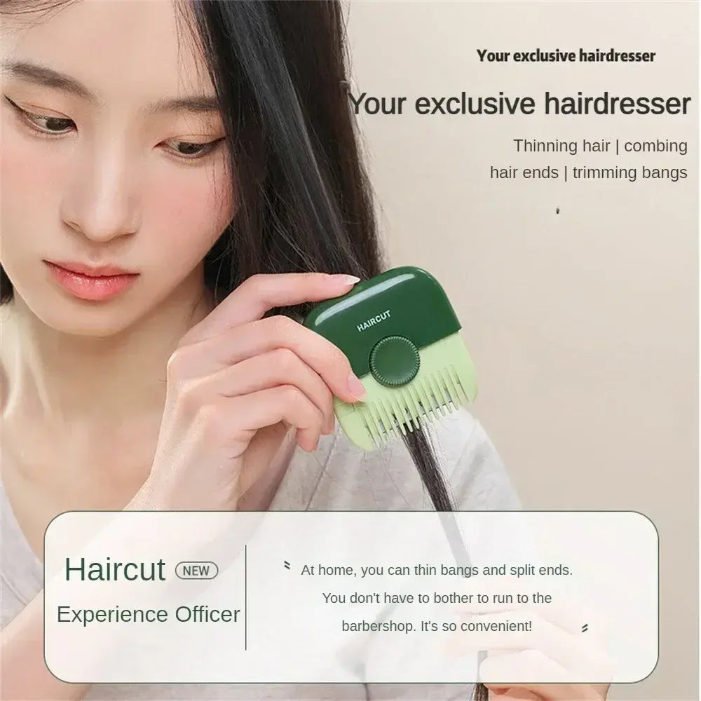 2 In 1 Baby Hair Cut Hairdressing Comb Trim Bangs Broken Hair Trimmer Portable Children's Clipper Secondary image