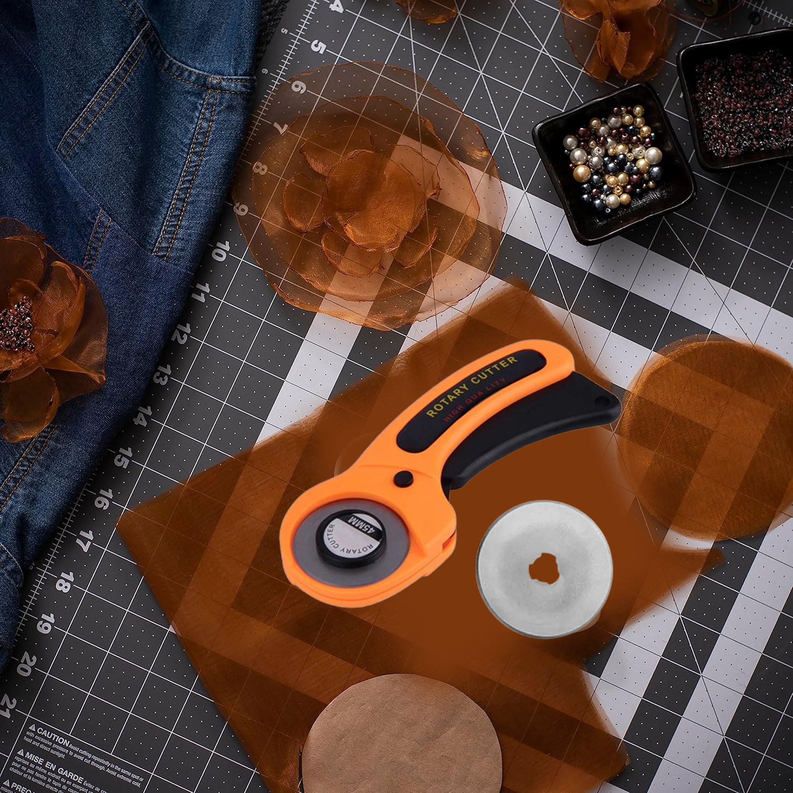 45mm Rotary Cutter – Heavy Duty Fabric & Craft Precision Secondary image