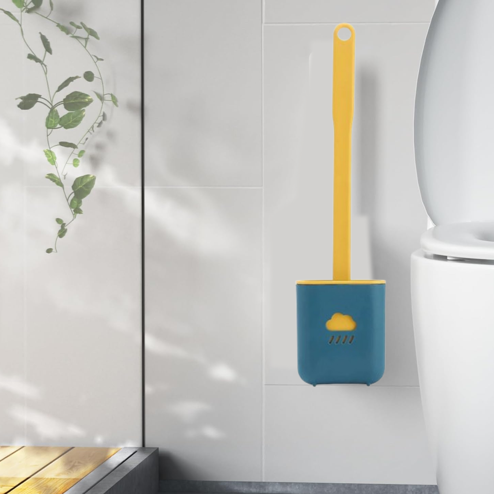 Silicone Toilet Brush – Quick-Dry Holder, Flexible Bristles | Velvet Wipe Secondary image