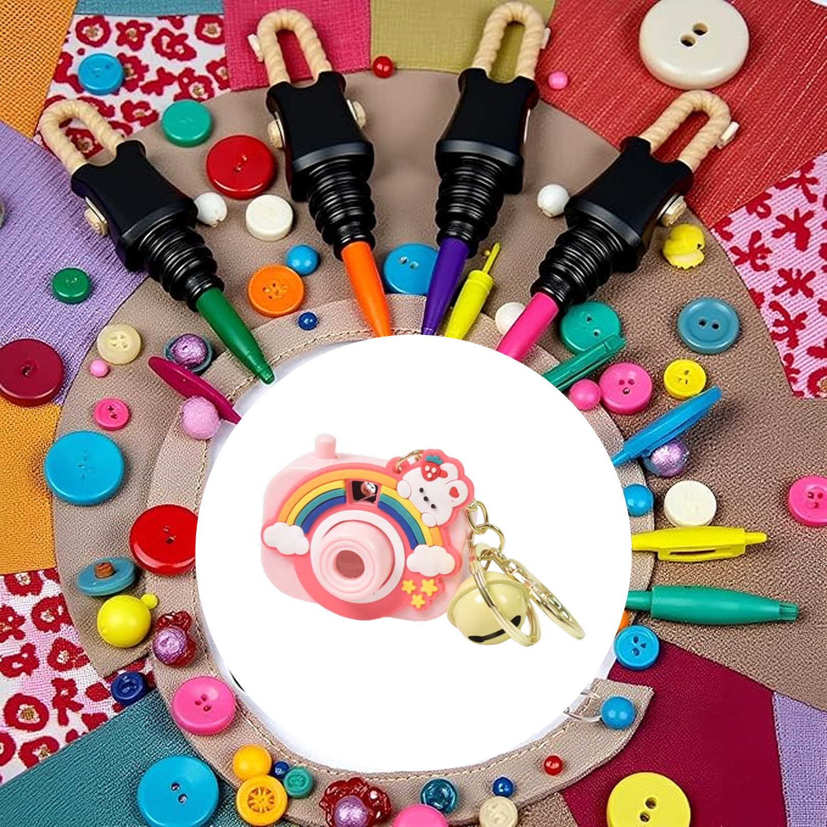 Projective Camera Keychain – Fun Rainbow Image Projector Secondary image