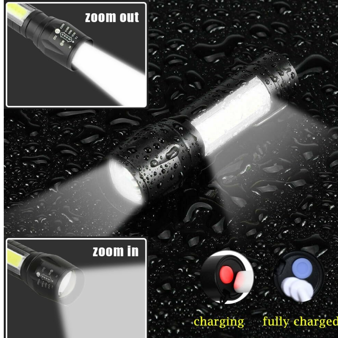 Rechargeable LED Flashlight – Mini, Long Range Torch | Indo Glow Secondary image