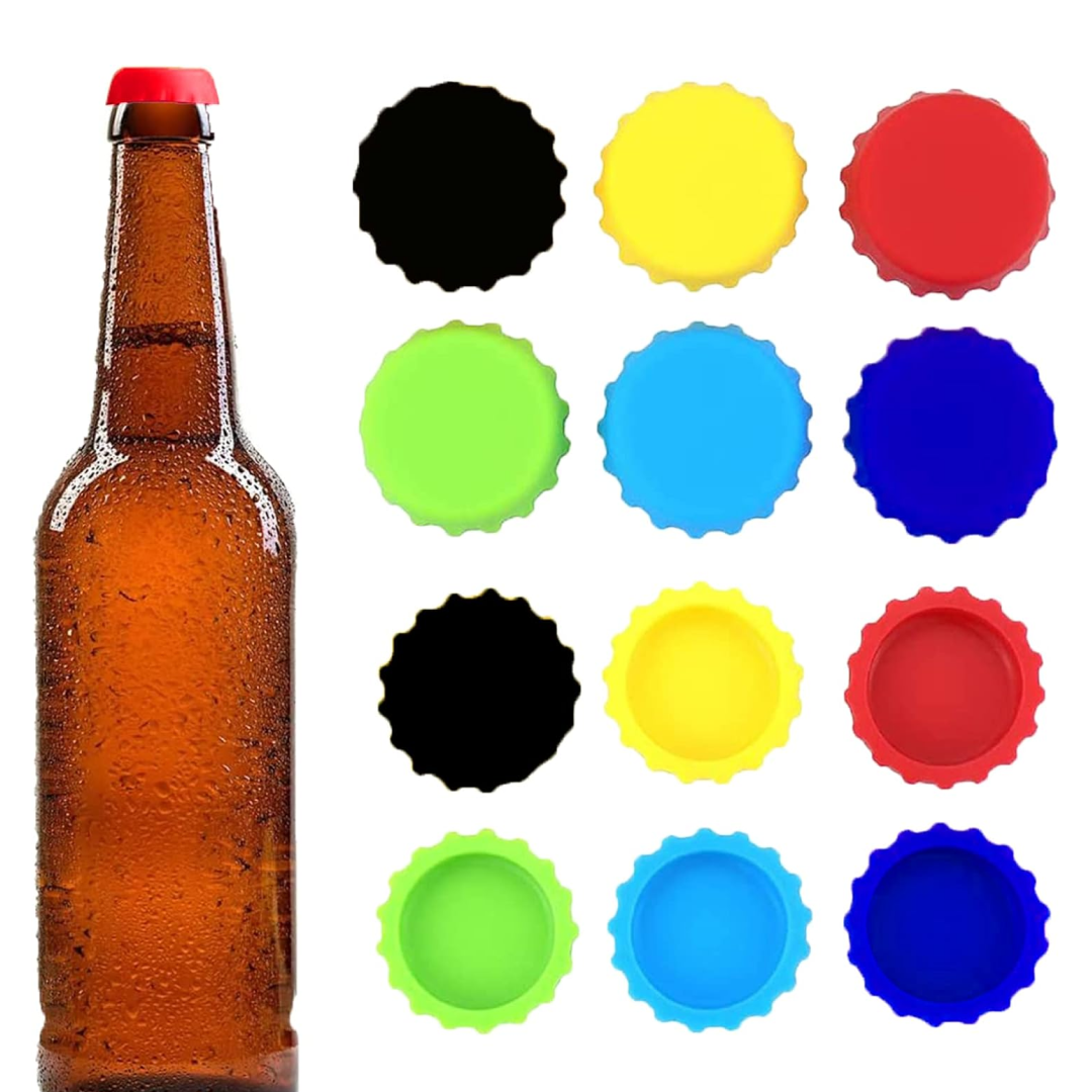 Silicone Bottle Caps – 6-Pack Reusable Soda & Beer Seals | Siplix Secondary image