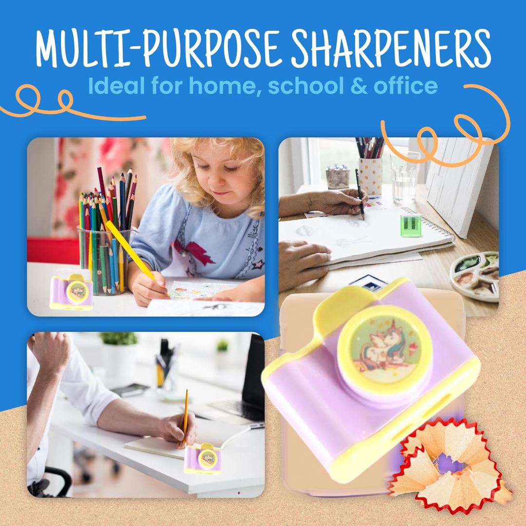 Camera Shaped Pencil Sharpener – Fun & Portable for Kids | Writezo Secondary image