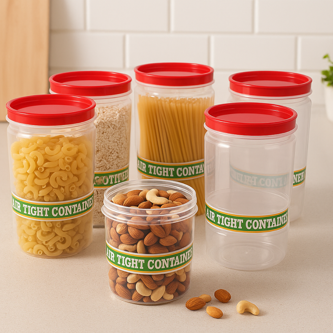 Air Tight Kitchen Storage Container – 1100ml Set of 6 | Velvet Wheels Secondary image