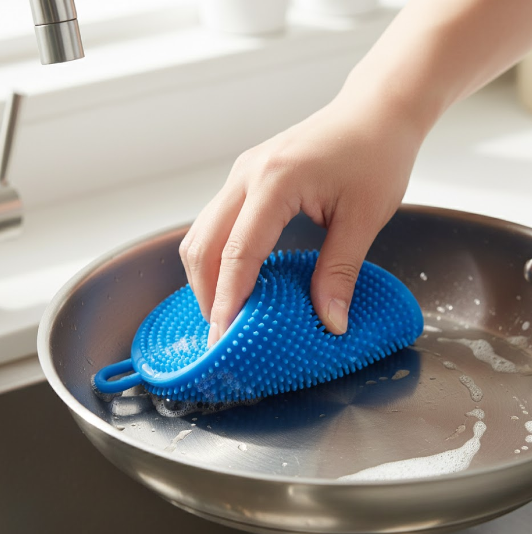 Silicone Dish Scrubber – Mildew-Free & Non-Stick | Velvet Wipe Secondary image