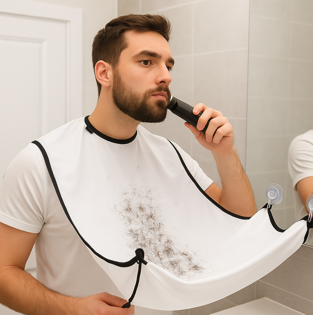 Beard Apron – Mess-Free Hair Catcher & Grooming Bib | PureBeard Secondary image