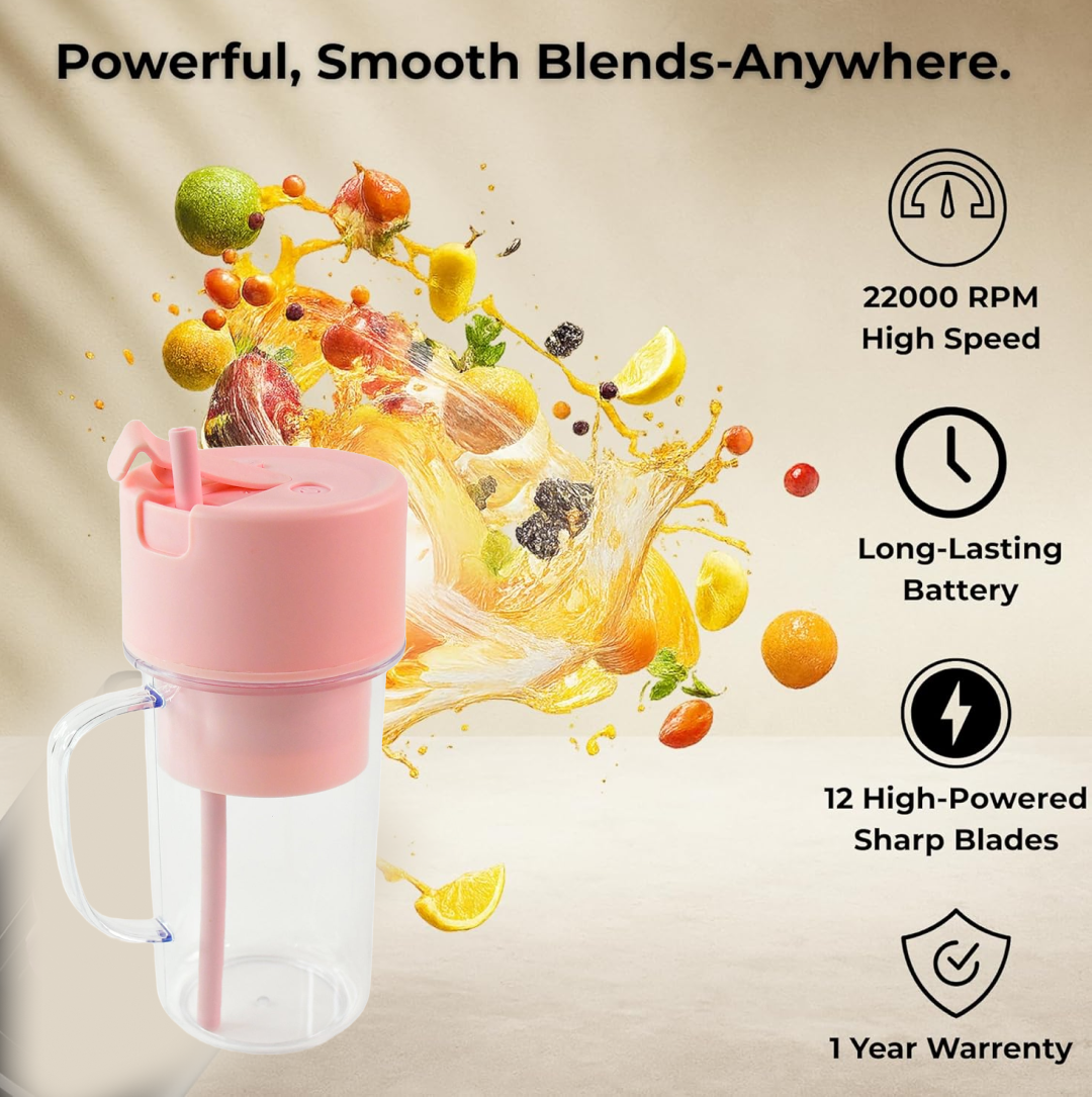 Portable USB Juicer – 420ml Rechargeable Blender | Siplix Secondary image